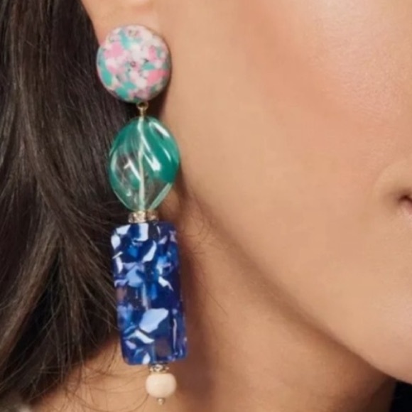 LELE sadoughi colorfu long earrings - Picture 3 of 10